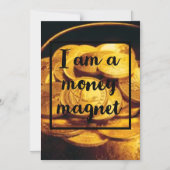 Invitation Magnétique Je suis un aimant pour l'argent ! (Recto)