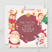 Invitation Magnétique Joli Noël personnalisé (Recto)