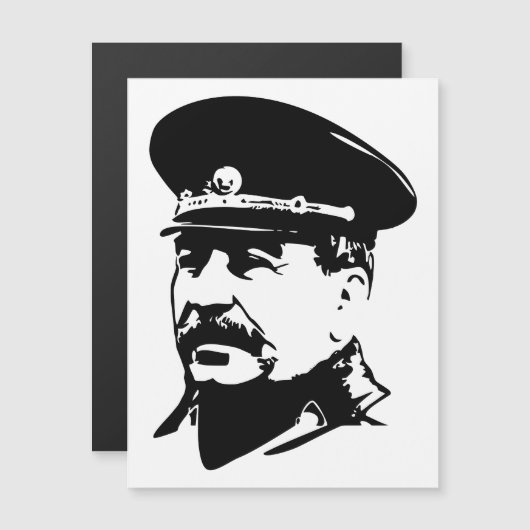 Invitation Magnétique Joseph Stalin, USSR, CCCP, Soviet Union, Communism (Devant / Derrière)