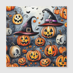 Invitation Magnétique Joyeux Halloween épouvantable friandises ou farces