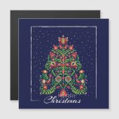 Invitation Magnétique Joyeux voeux de Noël (Devant / Derrière)