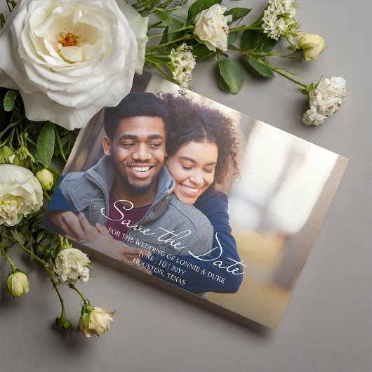 Invitation Magnétique Joyful Fun Photo Wedding Enregistrer la date