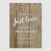 Invitation Magnétique Juste Amour Lumières de Chaîne Rustiques Mariage F (Devant)