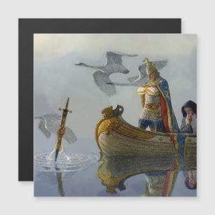 Invitation Magnétique "King Arthur Takes the Sword" par NC Wyeth