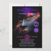 Invitation Magnétique La lueur dans le parti Dark Neon (Recto)