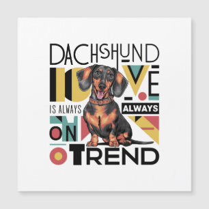 Invitation Magnétique L'amour pour les Dachshunds est toujours à la mode