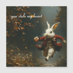 Invitation Magnétique Lapin Voleur de Coeur Personnalisé Porte-Bonheur M