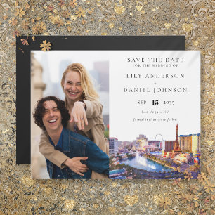 Invitation Magnétique Las Vegas Photo de mariage à conserver comme souve