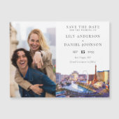 Invitation Magnétique Las Vegas Photo Wedding Save The Date (Devant)