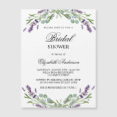 Invitation Magnétique Lavande de douche nuptiale violet luxe verdure (Devant)