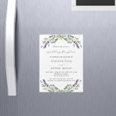Invitation Magnétique Lavande verdure violet luxe réception de mariage