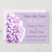 Invitation Magnétique Lavender Peony Enregistrer le Mariage de date (Recto)