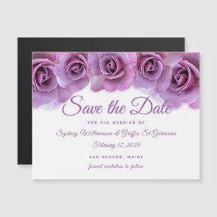 Invitation Magnétique Lavender Roses Border