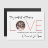 Invitation Magnétique Le plus grand d'entre eux est Love Wedding Save Da (Devant / Derrière)