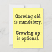 Invitation Magnétique Le vieillissement est obligatoire (Recto)
