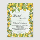 Invitation Magnétique Lémons nuptiale citrons verdure luxe (Devant)