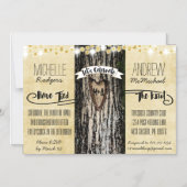 Invitation Magnétique Les lumières romantiques et l'invitation à un mari (Recto)