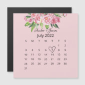 Invitation Magnétique Les Peonies D'Aquarelle Florale Romantique Sauvez  (Devant / Derrière)