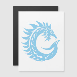 Invitation Magnétique Lettre C de style dragon, alphabet du dragon, mono