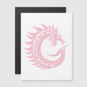 Invitation Magnétique Lettre C de style dragon, alphabet du dragon, mono