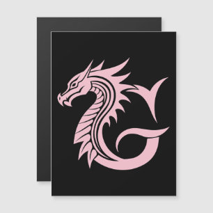 Invitation Magnétique Lettre G de style dragon, alphabet du dragon, mono