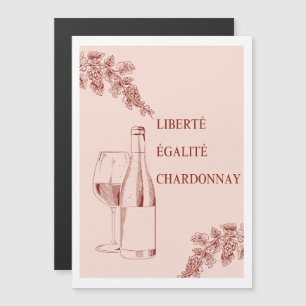Invitation Magnétique Liberté Égalité Chardonnay Drôle Illustration de v