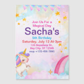 Invitation Magnétique licorne (Devant)