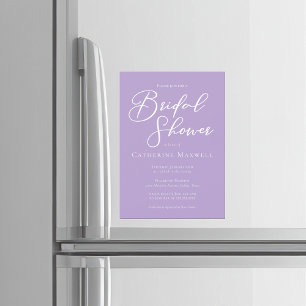 Invitation Magnétique Lilac Violet Mariage Personnalisé