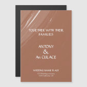 Invitation Magnétique L'invitation est simple, mais aussi élégante (Devant / Derrière)