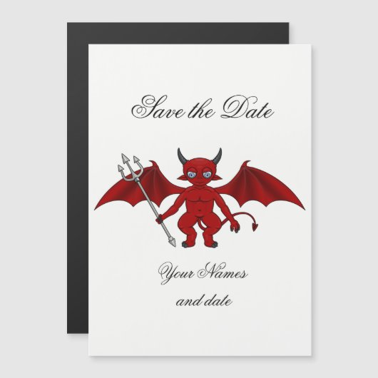 Invitation Magnétique Little Red Devil Thunder_Cove (Devant / Derrière)