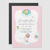 Invitation Magnétique Llama 1ère fête d'anniversaire (Devant / Derrière)