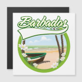 Invitation Magnétique logo de voyage à la Barbade (Devant / Derrière)