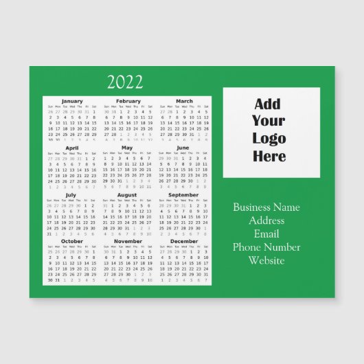 Invitation Magnétique Logo d'entreprise - Calendrier de l'appréciation d (Devant)