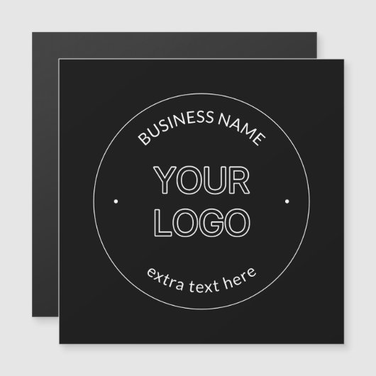 Invitation Magnétique Logo modifiable Remplacement et nom de l'entrepris (Devant / Derrière)