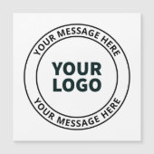 Invitation Magnétique Logo téléchargé + Texte circulaire modifiable (Devant)