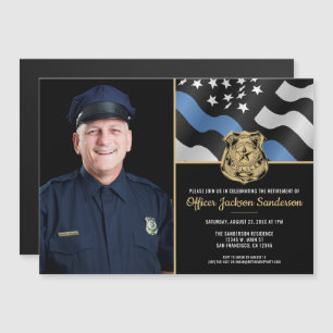 Invitation Magnétique Loi sur la retraite des agents de police Photo de
