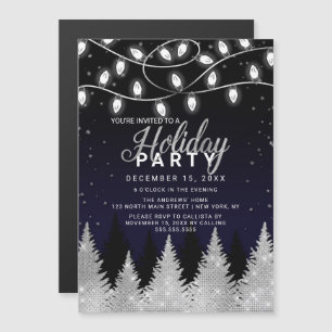 Invitation Magnétique Lumières blanches Parties scintillant Arbres de va