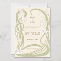 Lys blancs Enregistrer la date