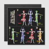 Invitation Magnétique Mah Jongg Charleston Aimant plat (Devant / Derrière)