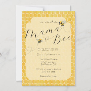 Invitation Magnétique Maman Bee Fête Prénatale Bébé Abeille