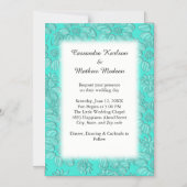 Invitation Magnétique Marguerites en Mariage Turquoise & Blanc (Recto)