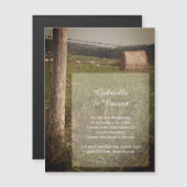 Invitation Magnétique Mariage à la ferme Green Pastures Save the Date (Devant / Derrière)