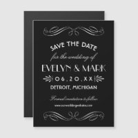 Mariage Art déco noir et blanc vintage