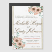 Invitation Magnétique MARIAGE BOHO Peach (Devant / Derrière)