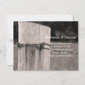 Invitation Magnétique Mariage campagnard postal de clôture rurale Enregi (Recto)