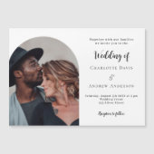 Invitation Magnétique Mariage de luxe photo moderne simple (Devant)