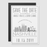 Mariage de Nashville | Skyline stylisée Enregistre