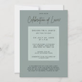 Invitation Magnétique Mariage De Taille Minimale Célébration De L'Amour (Recto)