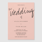 Invitation Magnétique Mariage décontracté moderne de typographie noire r (Devant)