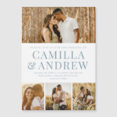 Invitation Magnétique Mariage élégant 4 Photo moderne (Devant)